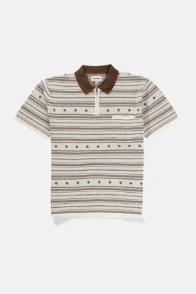 Jacquard Ss Polo Natural