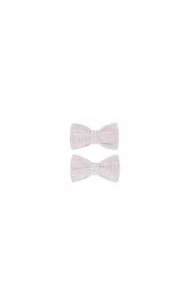 Jamie Kay - Organic Cotton Noelle Bow 2Pk - Gingham Lilac