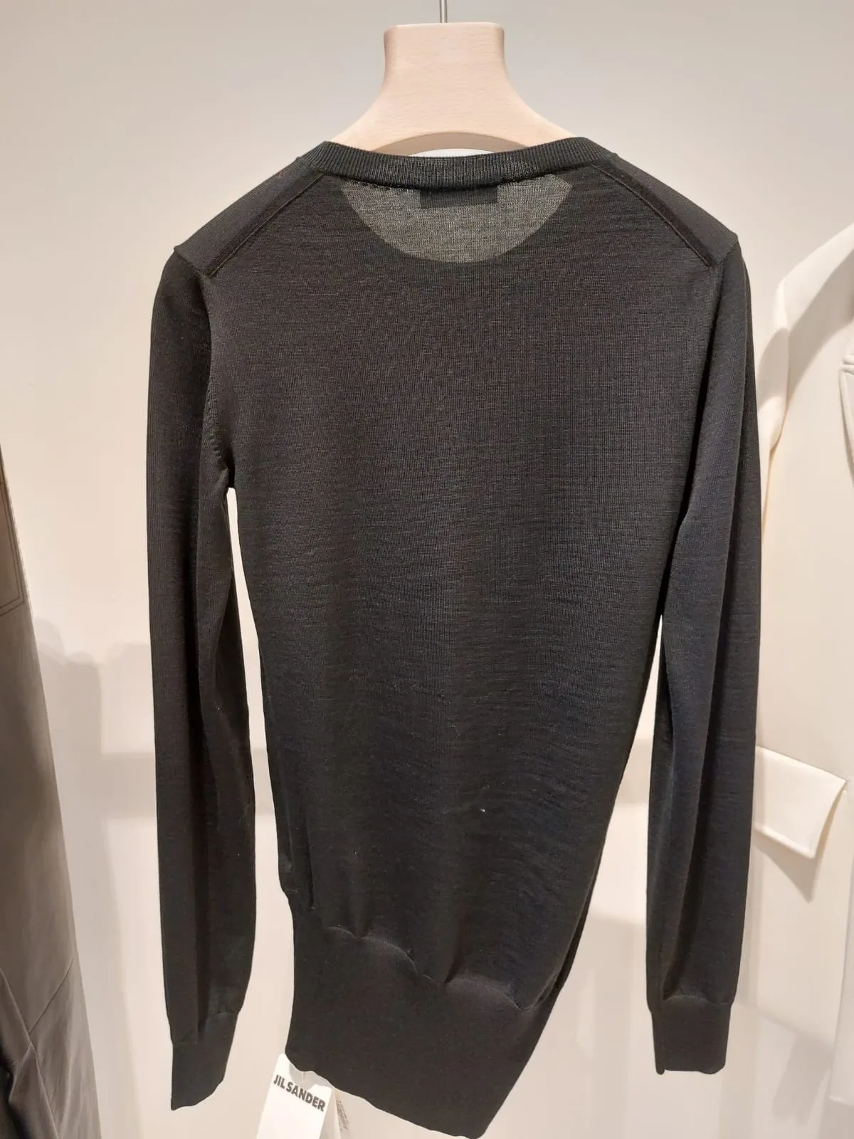 Jil Sander  |Long Sleeves Plain Outlet V-neck & Crew neck