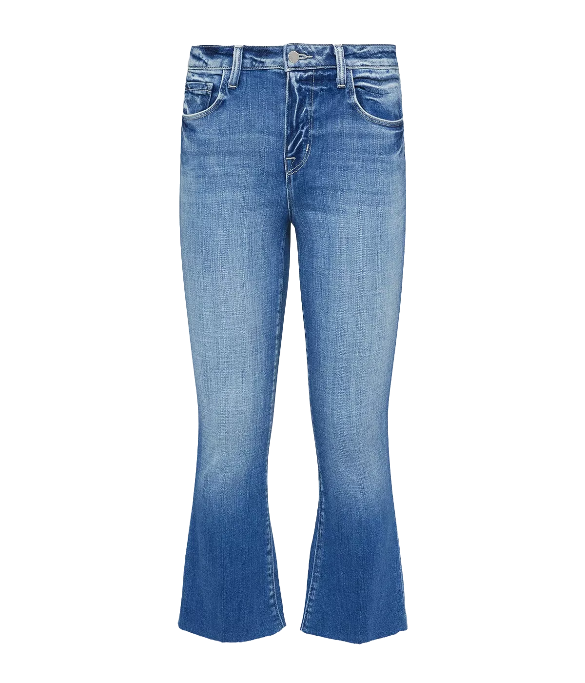 Kendra High Rise Jean Crop Flare in Balboa