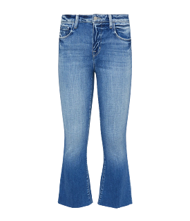 Kendra High Rise Jean Crop Flare in Balboa