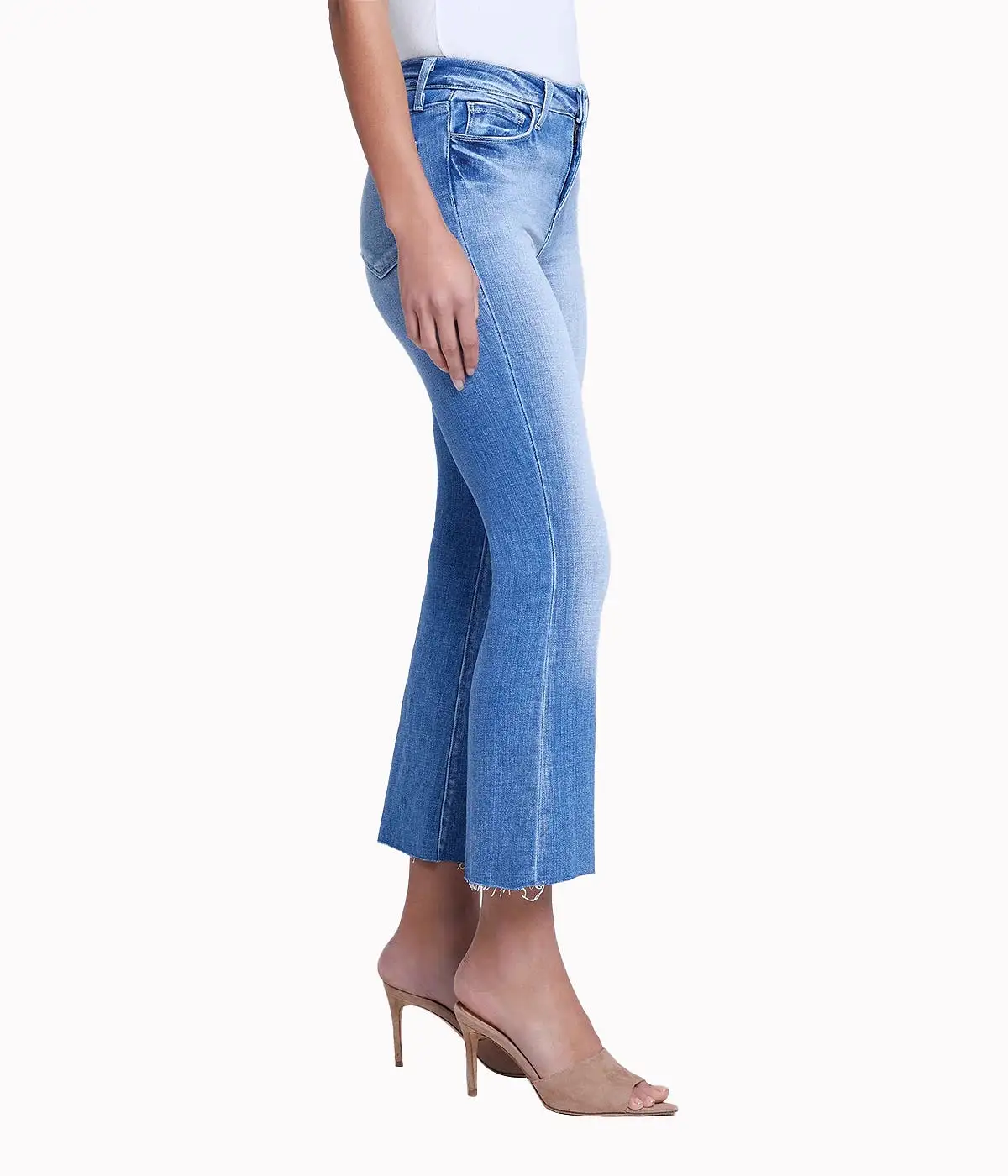 Kendra High Rise Jean Crop Flare in Balboa