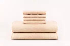 Latte Linen Organic Colored Cotton Bed Sheets Set Dye Free Made in USA