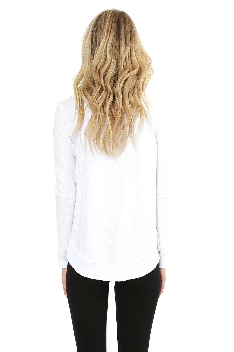 Long Sleeve Round Hem Tee