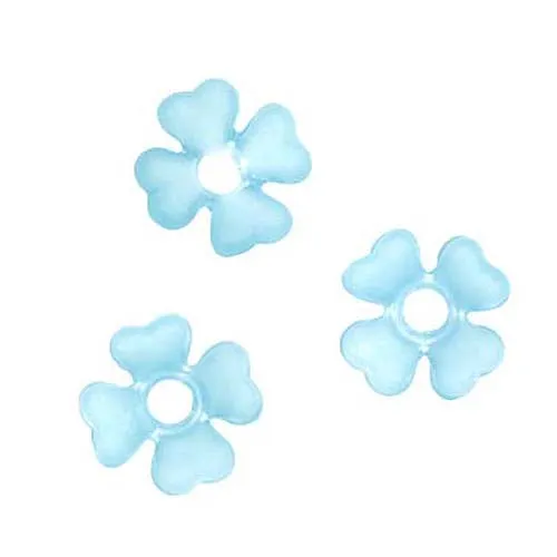 Lucite Babys Breath Tiny Flowers Matte Light Sapphire Blue Light Weight 6mm (10 pcs)