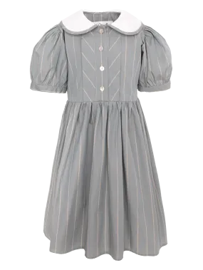 MATHILDA DRESS-PALE GREEN WITH WHITE COLLAR