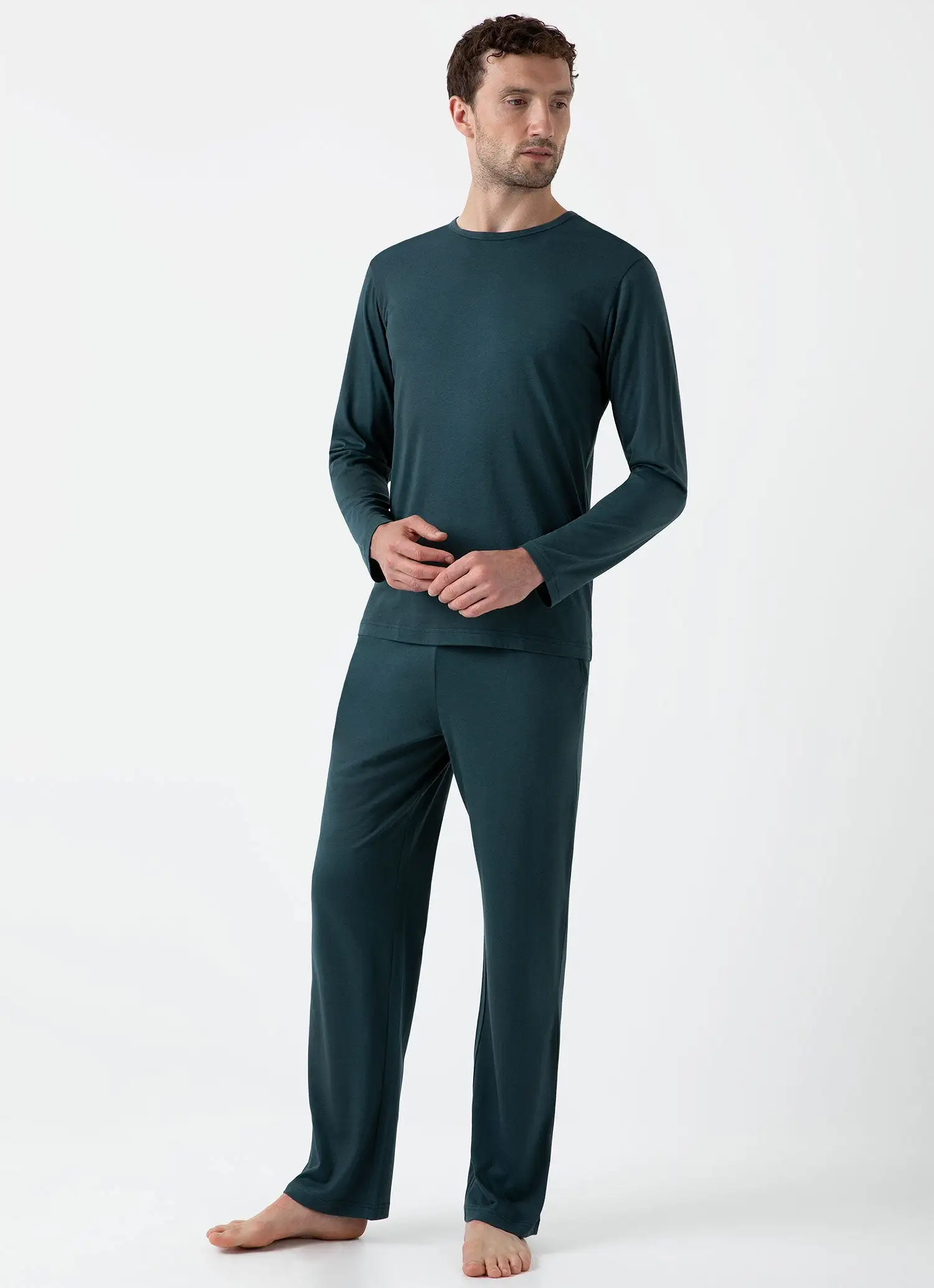 Men's Cotton Modal Lounge Pant in Peacock