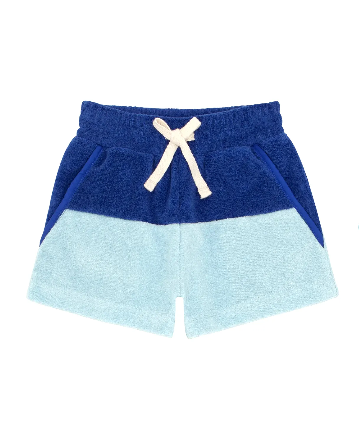 Minnow - Boys Pacific Cove Blue Colorblock French Terry Short