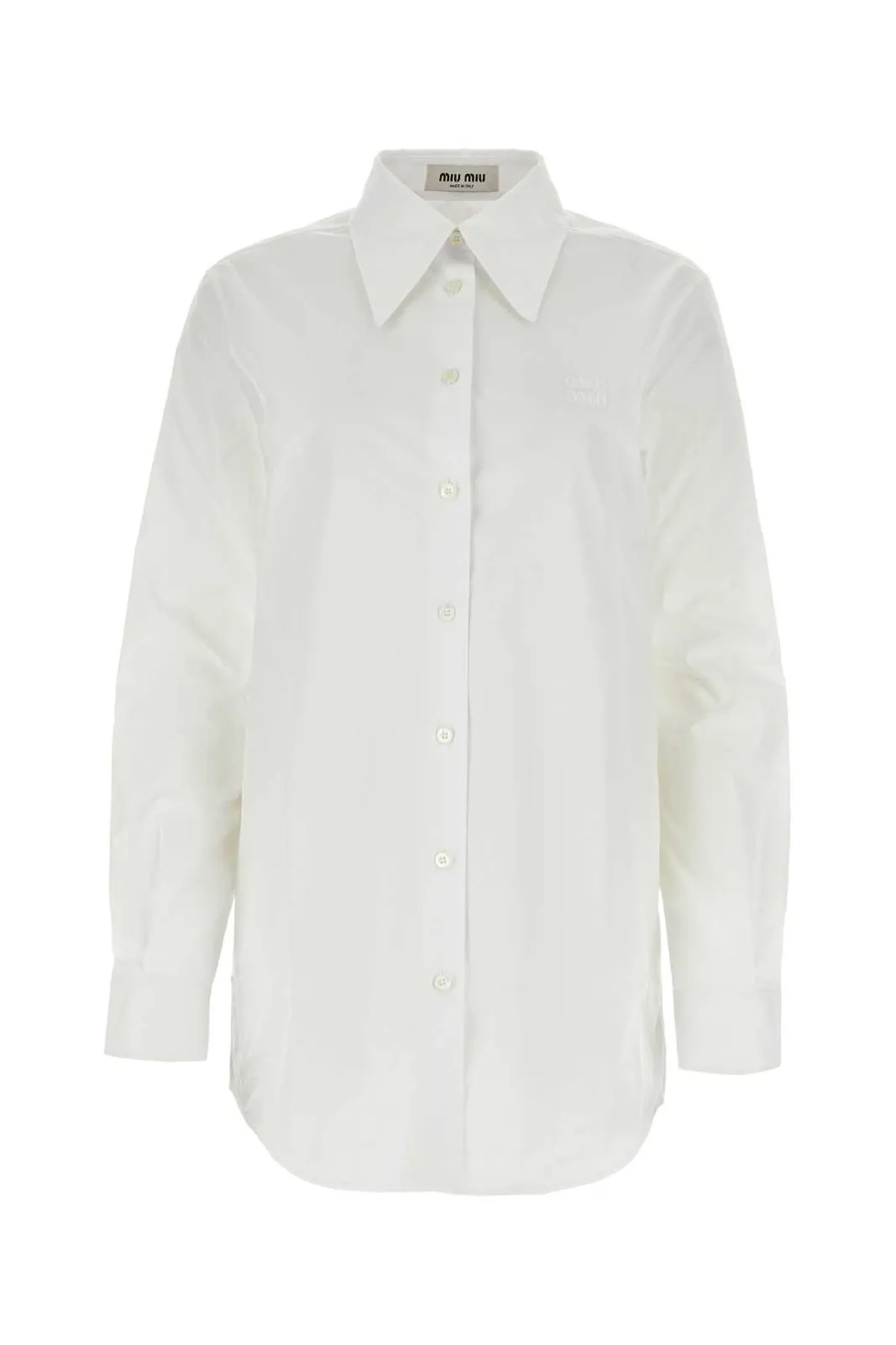 MiuMiu  |Casual Style Long Sleeves Plain Cotton Elegant Style