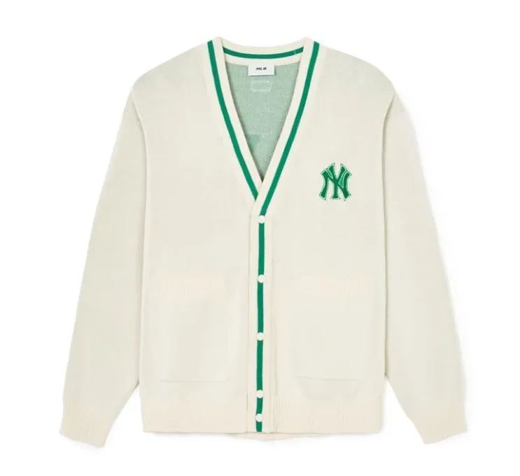 MLB Korea  |Unisex Street Style Long Sleeves Office Style Logo Cardigans