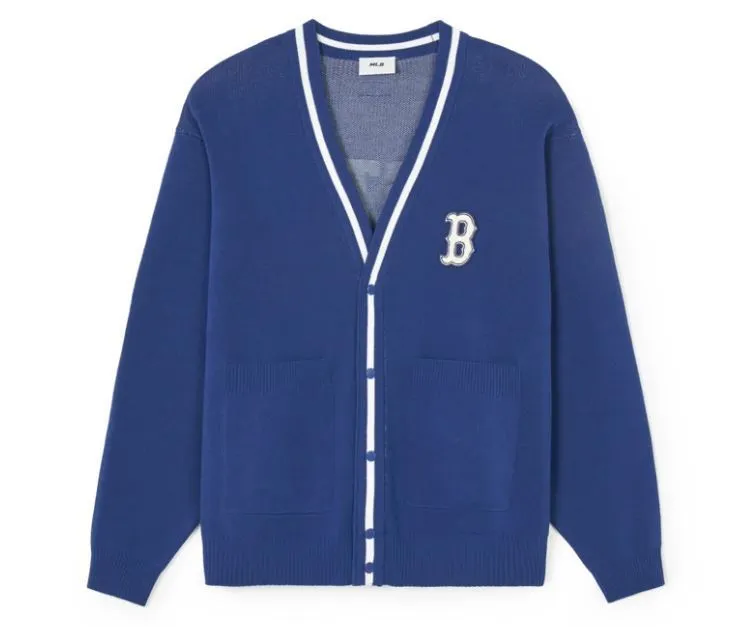 MLB Korea  |Unisex Street Style Long Sleeves Office Style Logo Cardigans