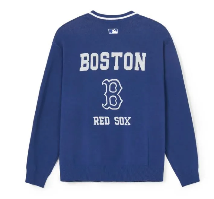 MLB Korea  |Unisex Street Style Long Sleeves Office Style Logo Cardigans