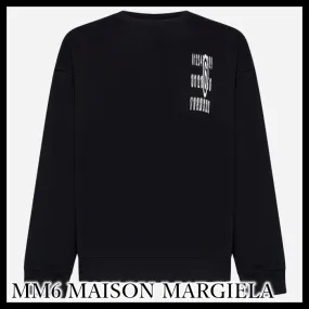 MM6 Maison Margiela  |Street Style Long Sleeves Cotton Logo Sweatshirts