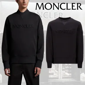 MONCLER  |Crew Neck Street Style Long Sleeves Logo