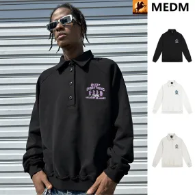 MR. ENJOY DA MONEY  |Unisex Street Style Long Sleeves Polos