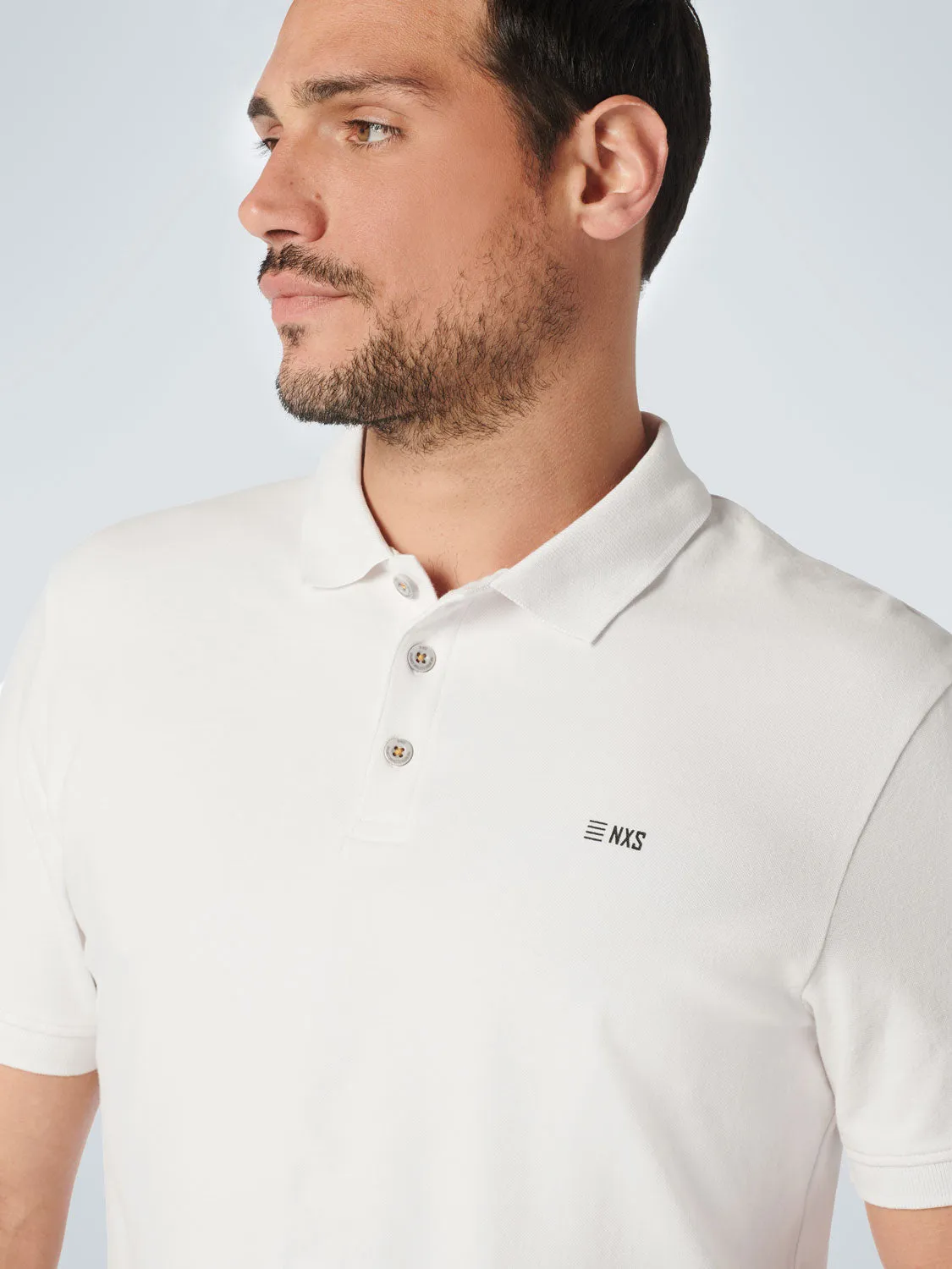 No Excess - Stretch Polo - White