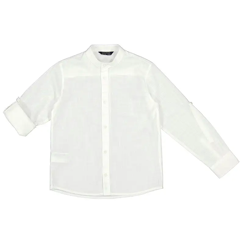 Nukutavake Boys Long Short Sleeve Mandarin Collar Dress Shirt_ 6121