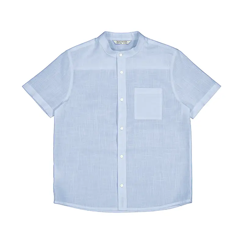 Nukutavake Boys Short Sleeve Mandarin Collar Dress Shirt_ 6118