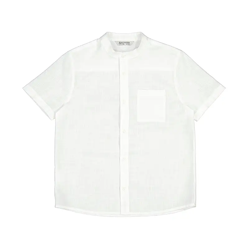 Nukutavake Boys Short Sleeve Mandarin Collar Dress Shirt_ 6118