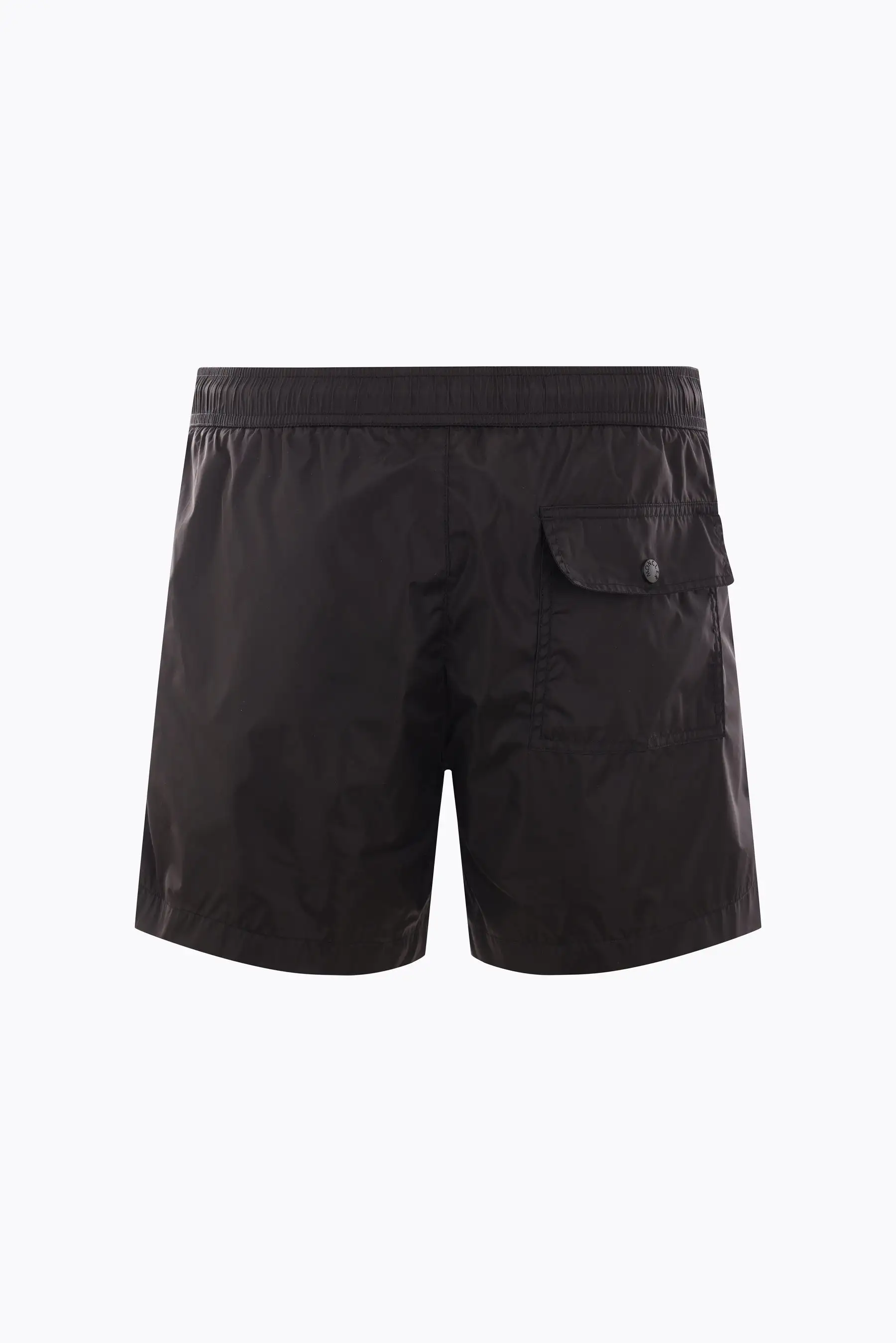 nylon swim shorts with logo patch