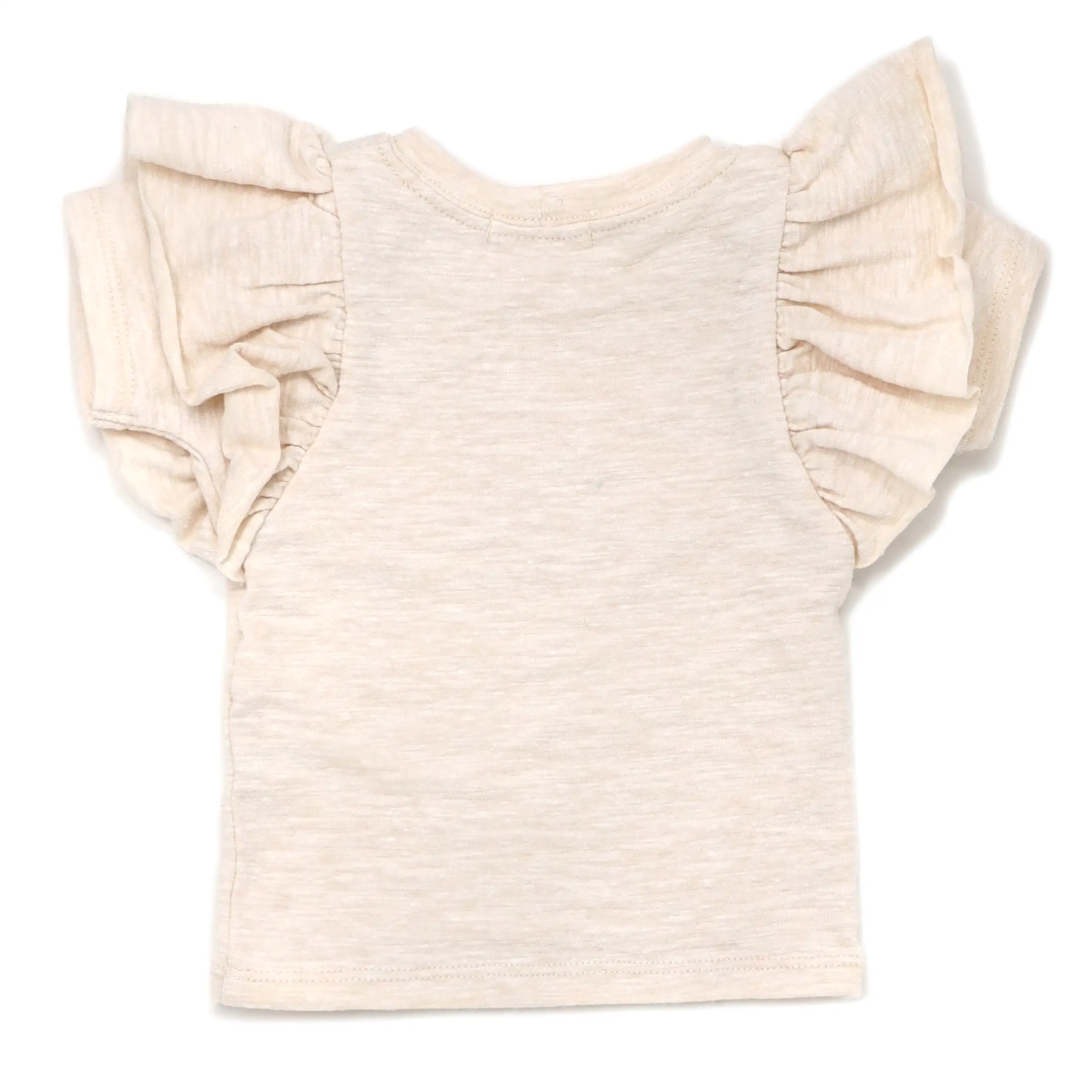 oh baby! Butterfly Short Sleeve Slub Tee -  today i'm excited Embroidery - Sand Heather