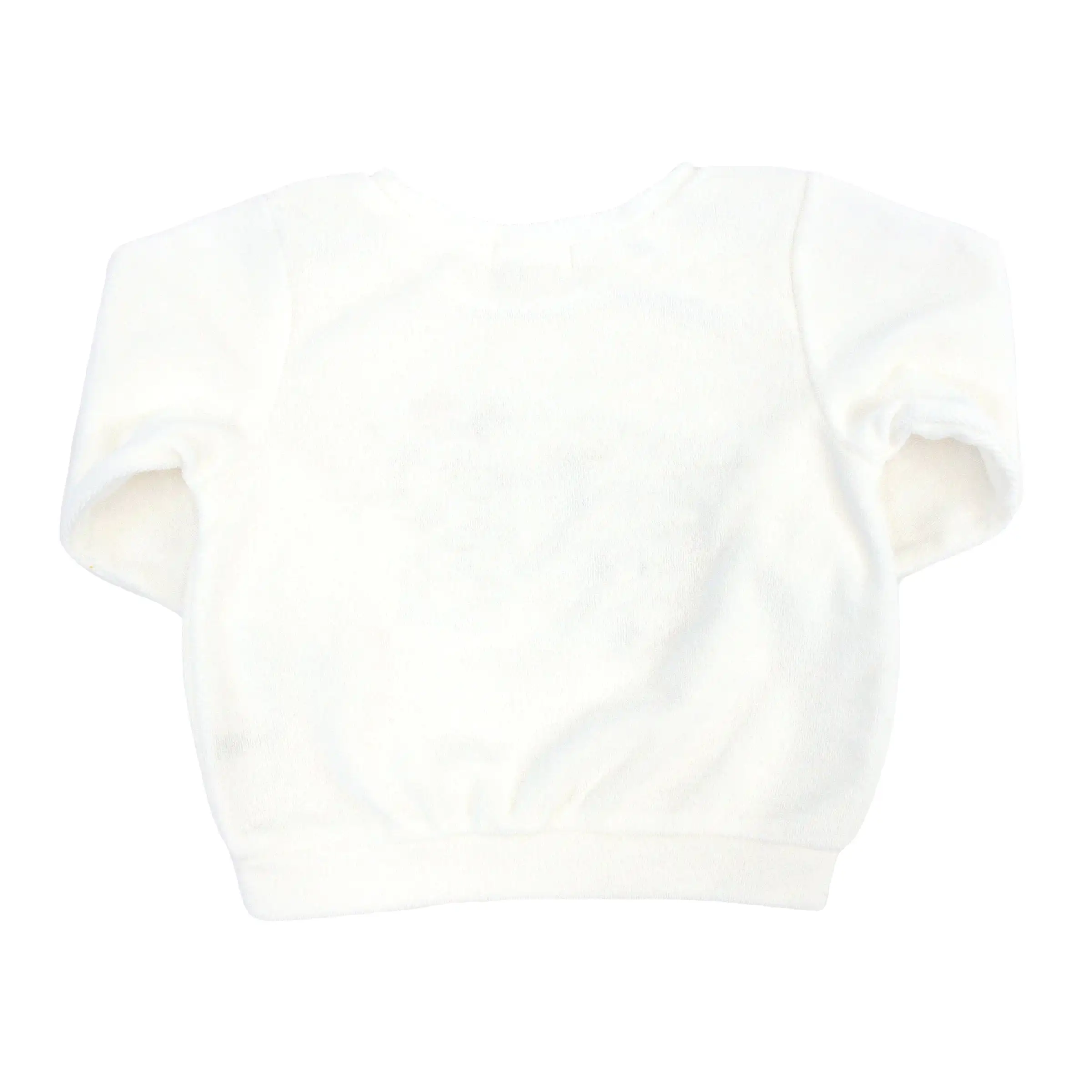 oh baby! Cotton Terry Baby Brooklyn Boxy Sweatshirt - Golden Sun Terry Applique - Snow