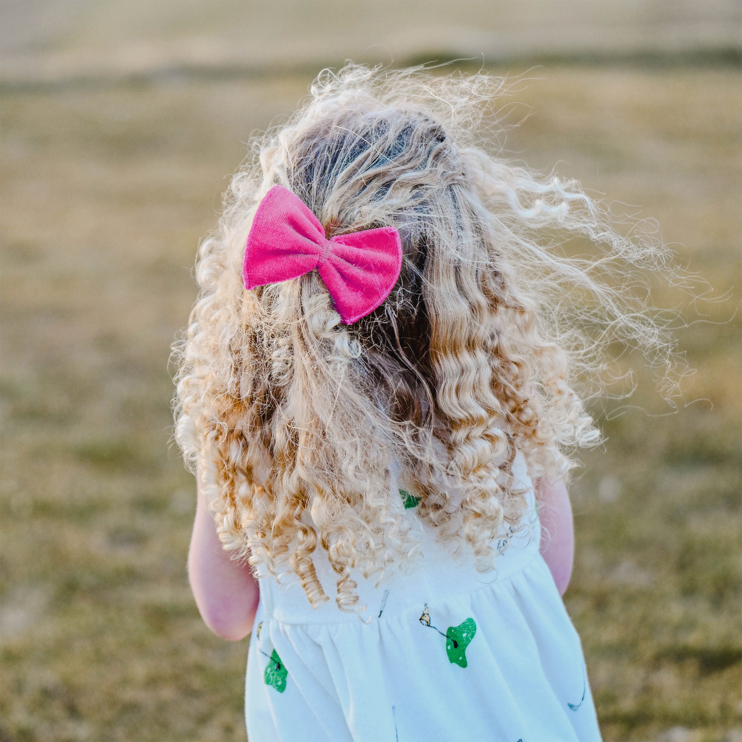 oh baby! Cotton Terry Bow Nylon Headband - Cotton Candy