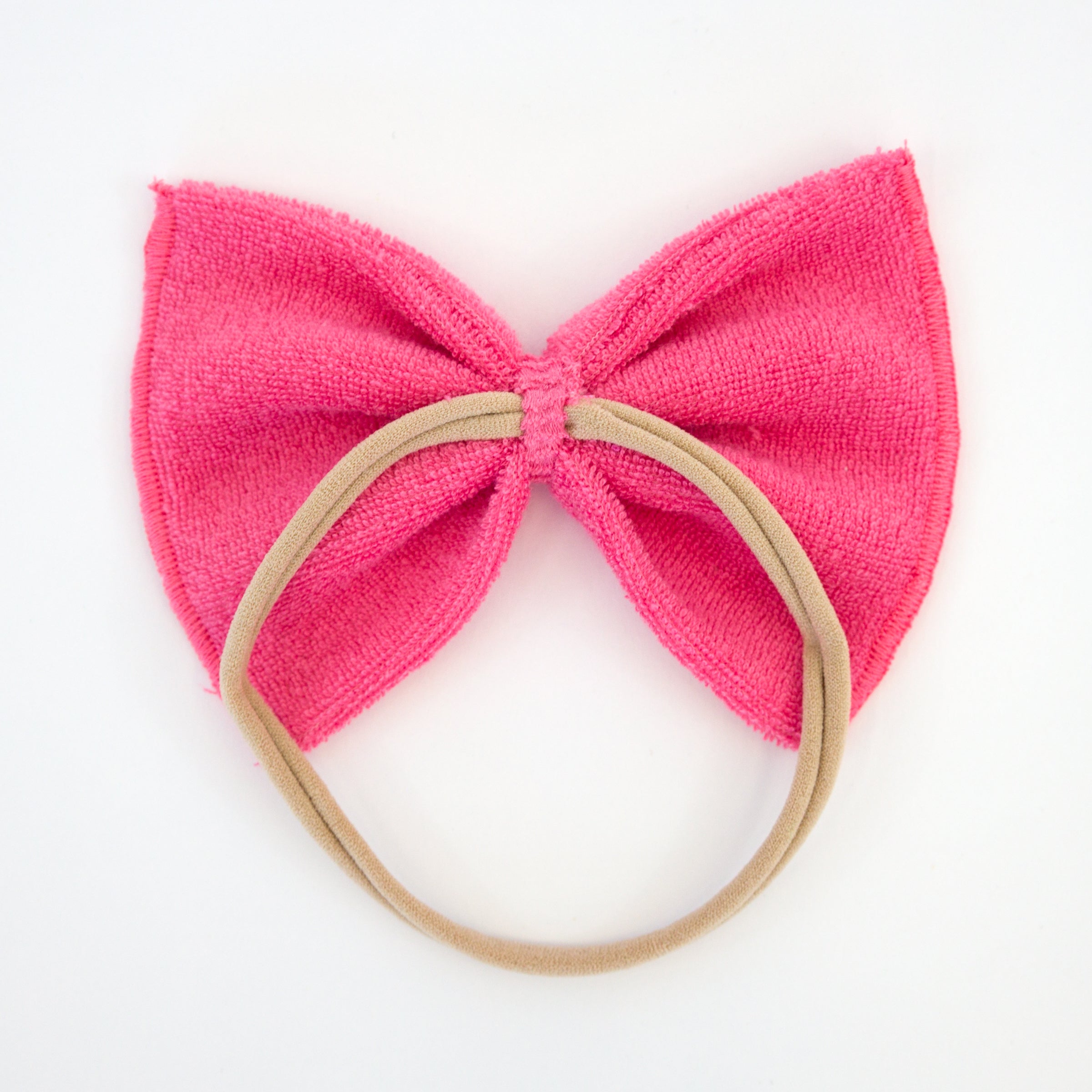 oh baby! Cotton Terry Bow Nylon Headband - Watermelon