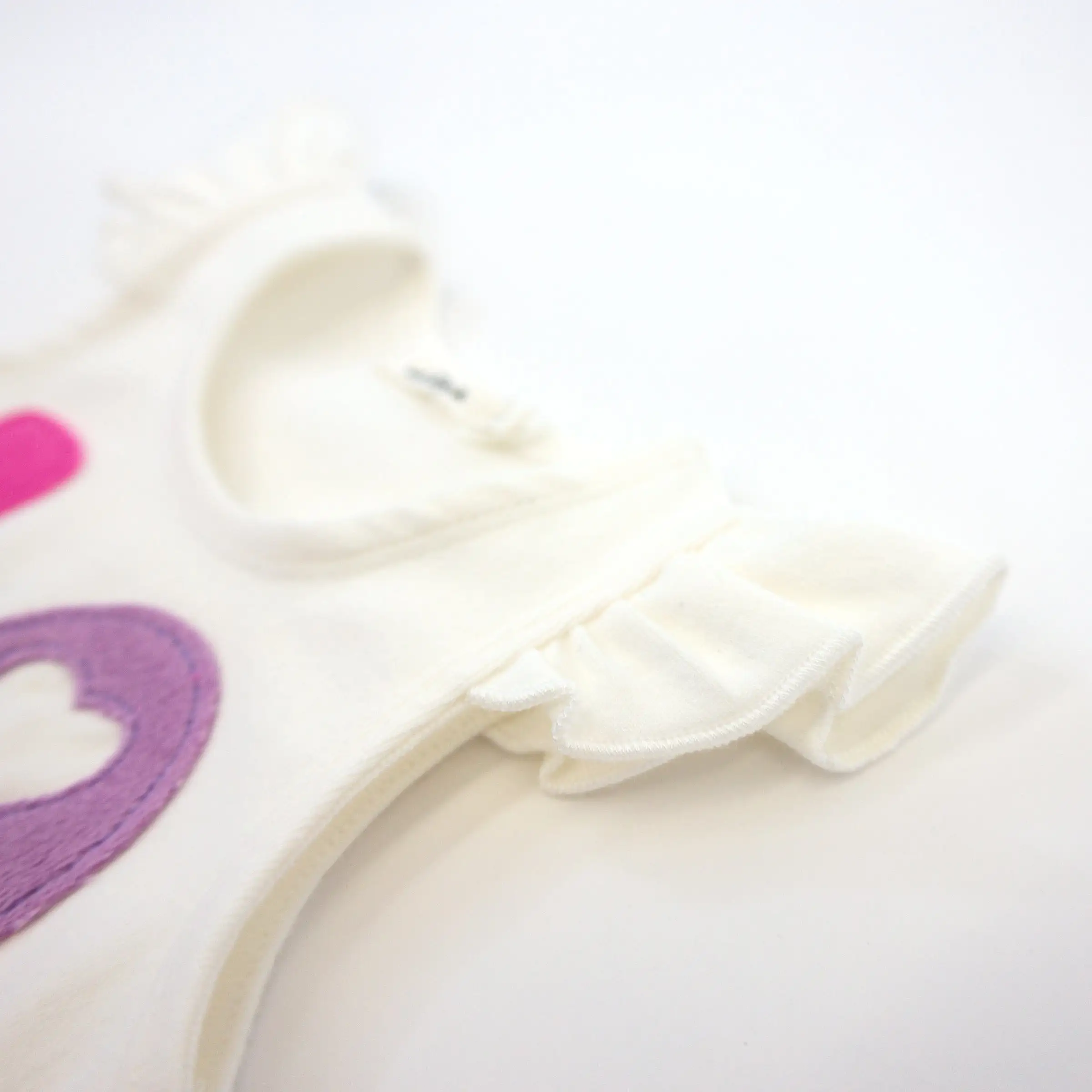 oh baby! Flutter Sleeve Tank - LOVE Applique - Cream