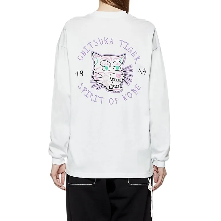 Onitsuka Tiger  |Unisex Street Style Long Sleeves Cotton Oversized Shirts