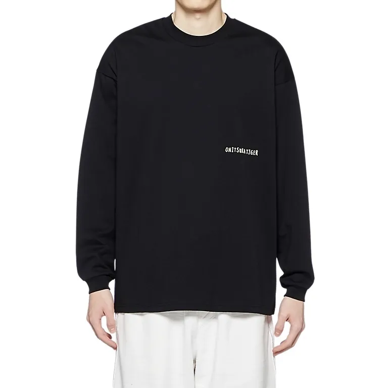 Onitsuka Tiger  |Unisex Street Style Long Sleeves Cotton Oversized Shirts