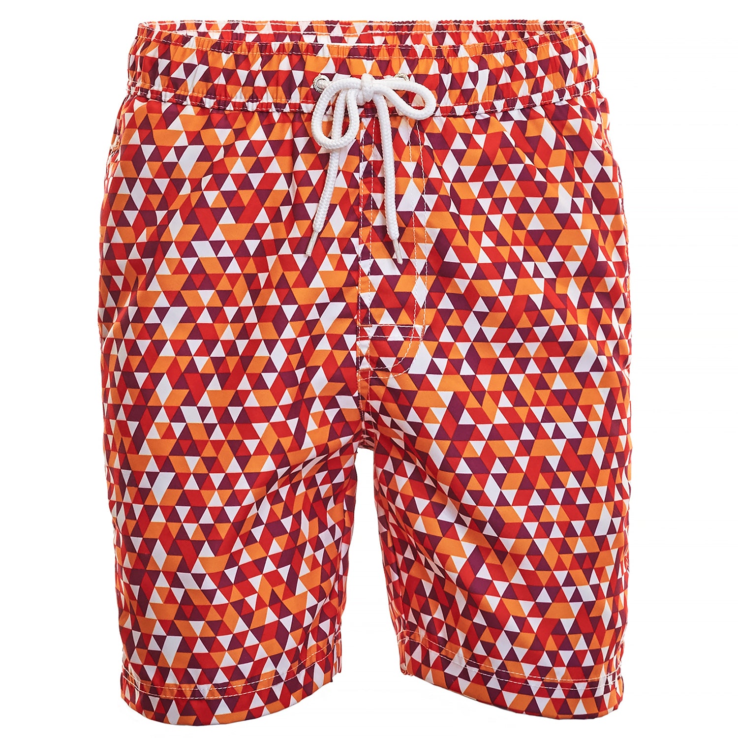 Orange Geo Print Board Short