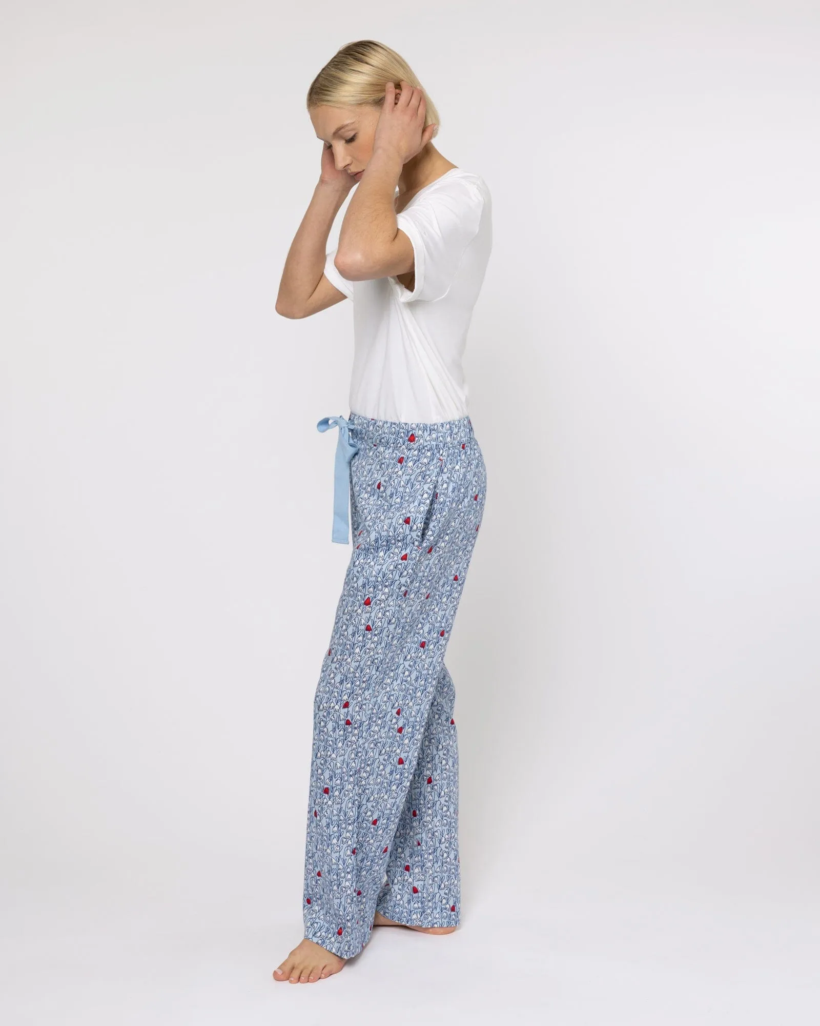 Organic Cotton Blue Pyjama Bottoms, Pixie