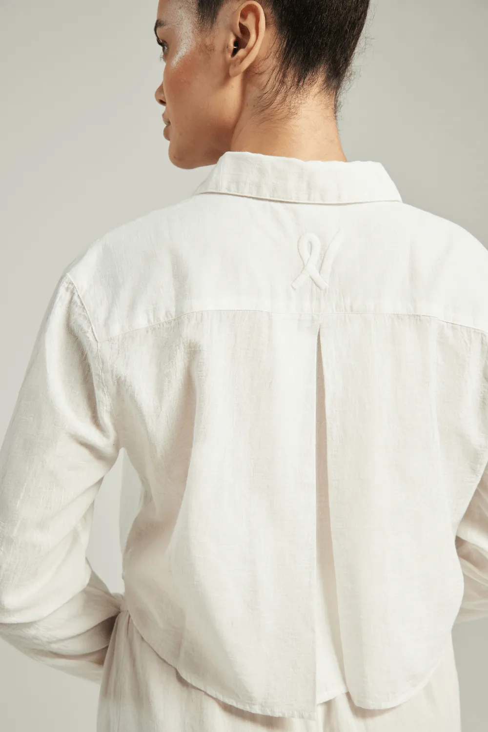 Organic Cotton Cropped PJ Shirt