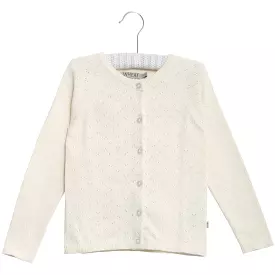 Organic cotton knit cardigan Maja-White