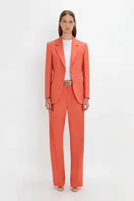 Patch Pocket Jacket In Papaya