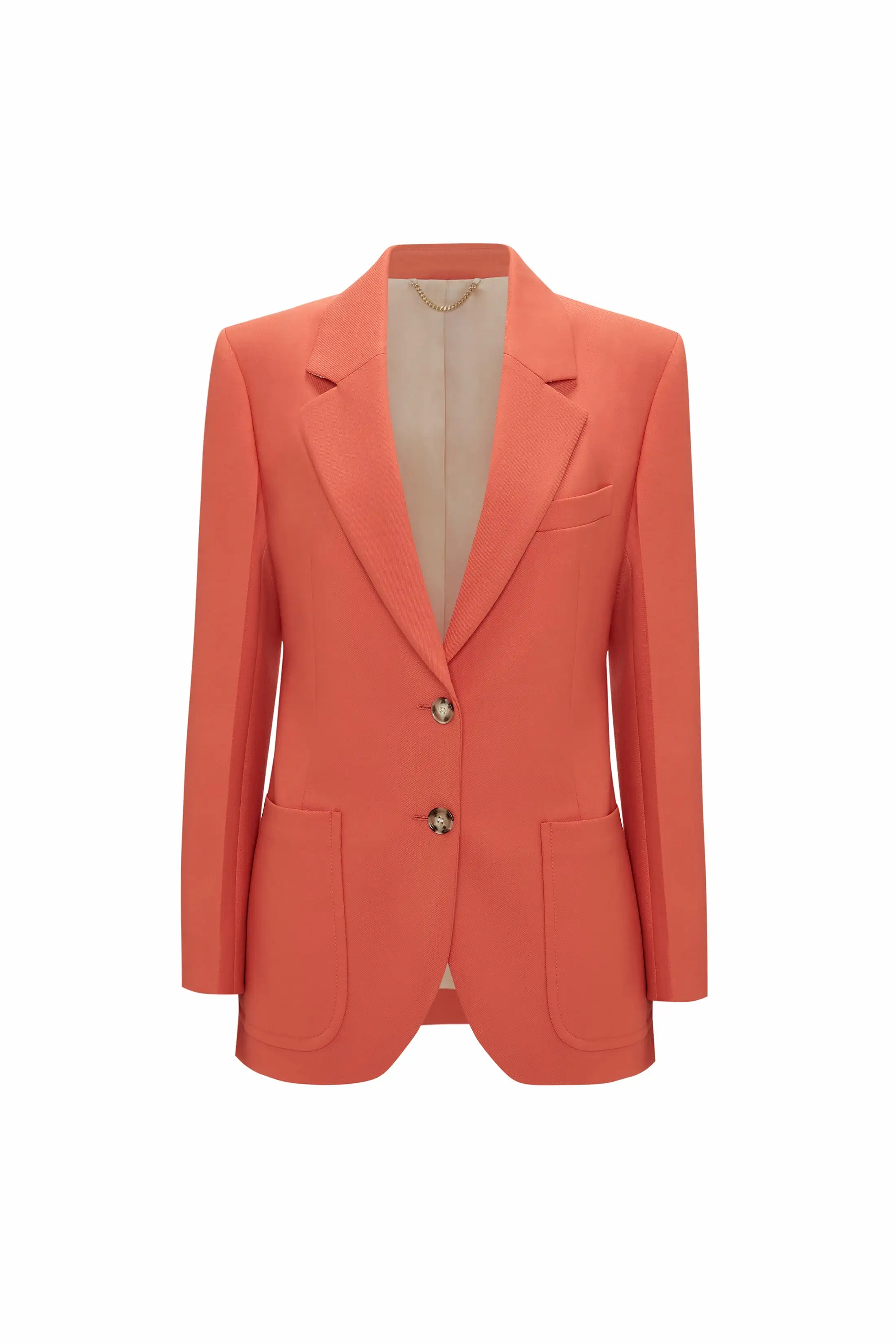 Patch Pocket Jacket In Papaya