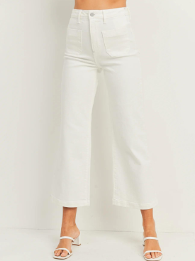 Patch Pocket Wide Leg - Off White