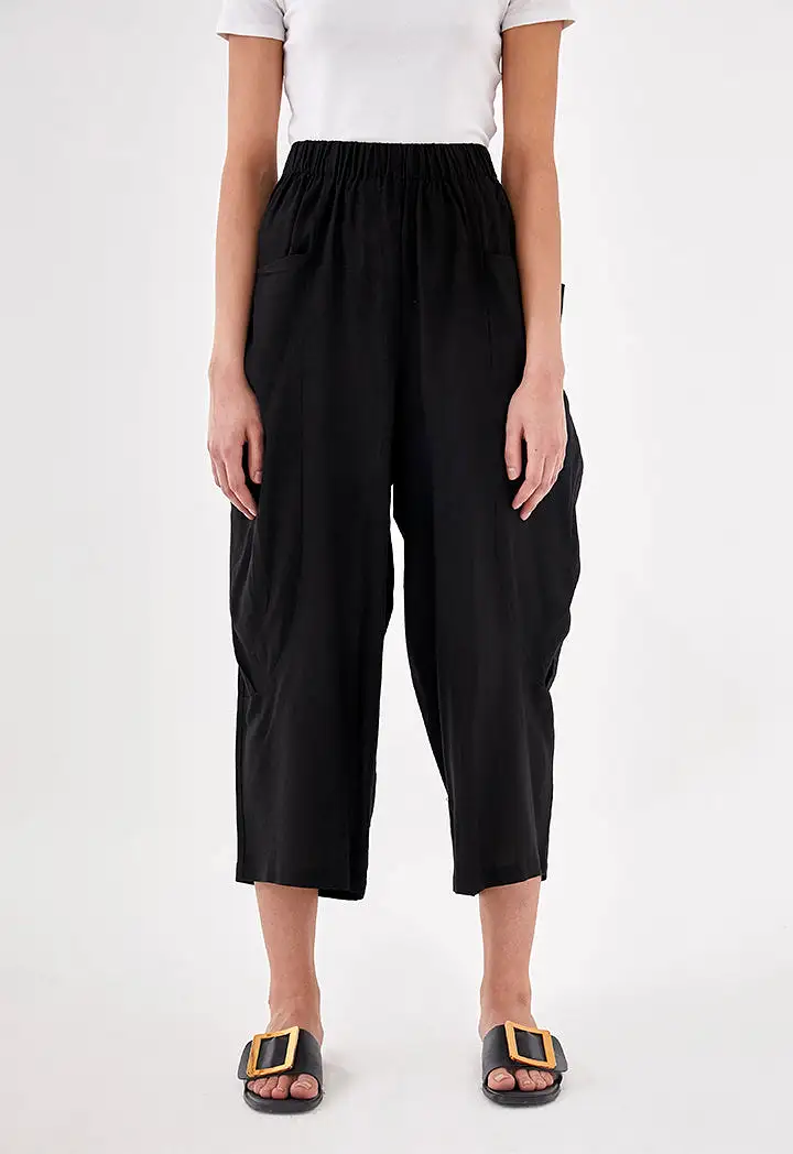 Patch Pocket Wide Leg Trouser