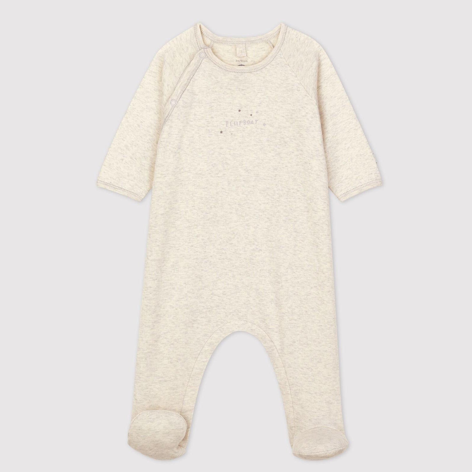 Petit Bateau Baby Side Snap Footie - Melange