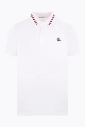 piquet polo shirt with logo patch