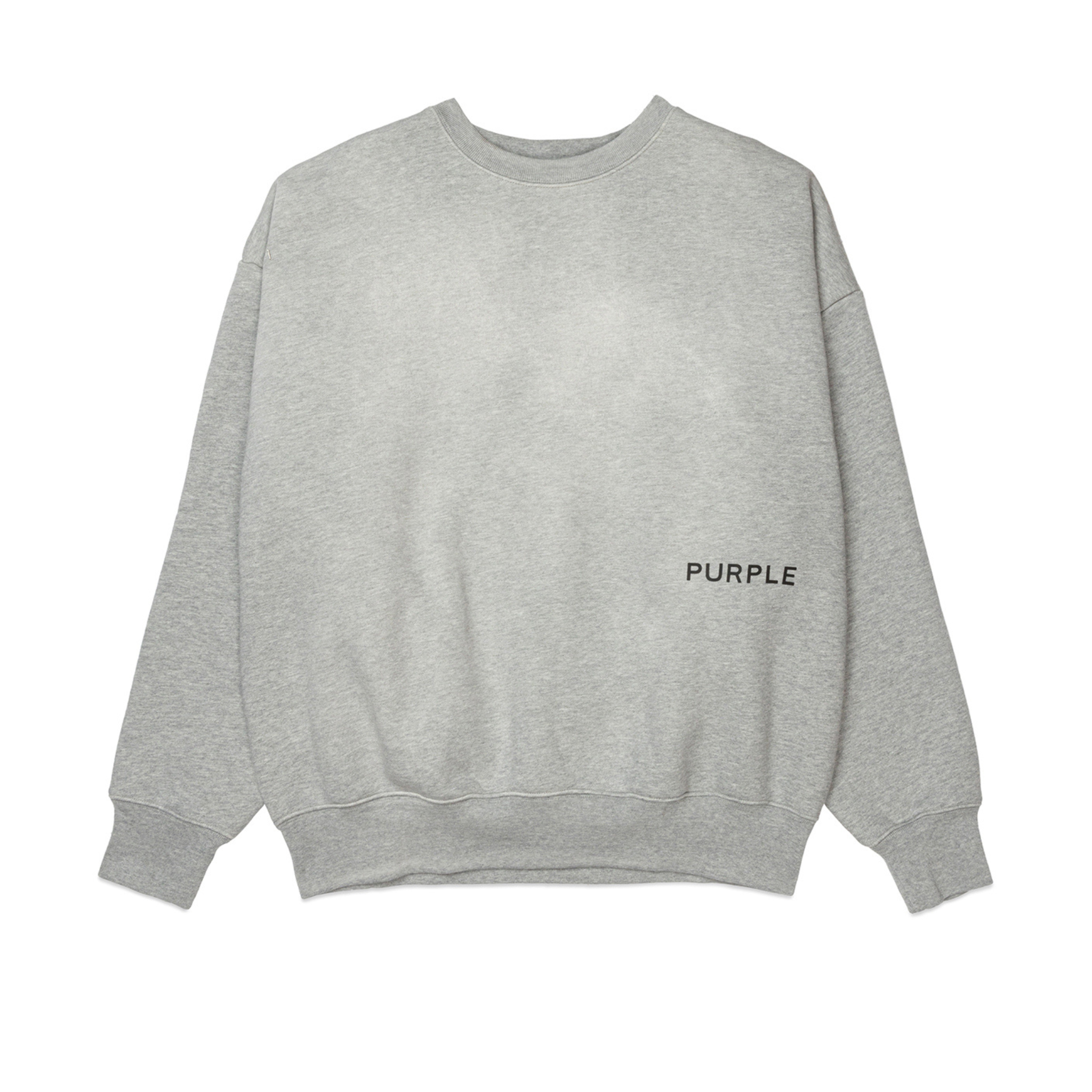 Purple Brand HWT Fleece Crewneck (Grey) - P402-HHGW124