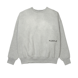 Purple Brand HWT Fleece Crewneck (Grey) - P402-HHGW124