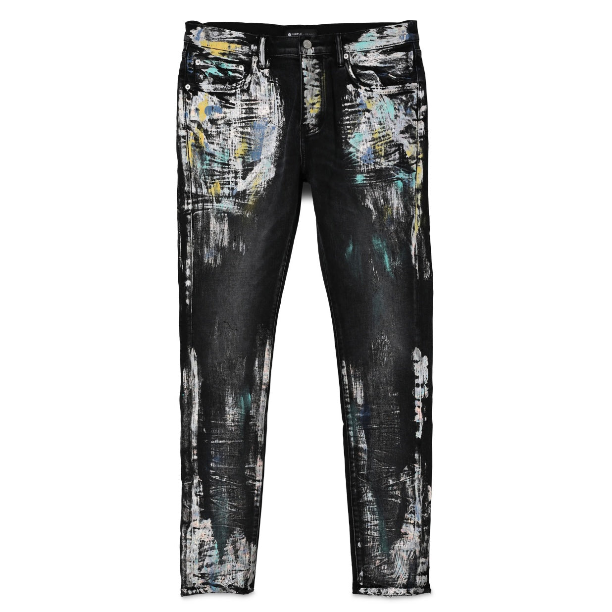 Purple Brand Iridescent Painter Black Jeans