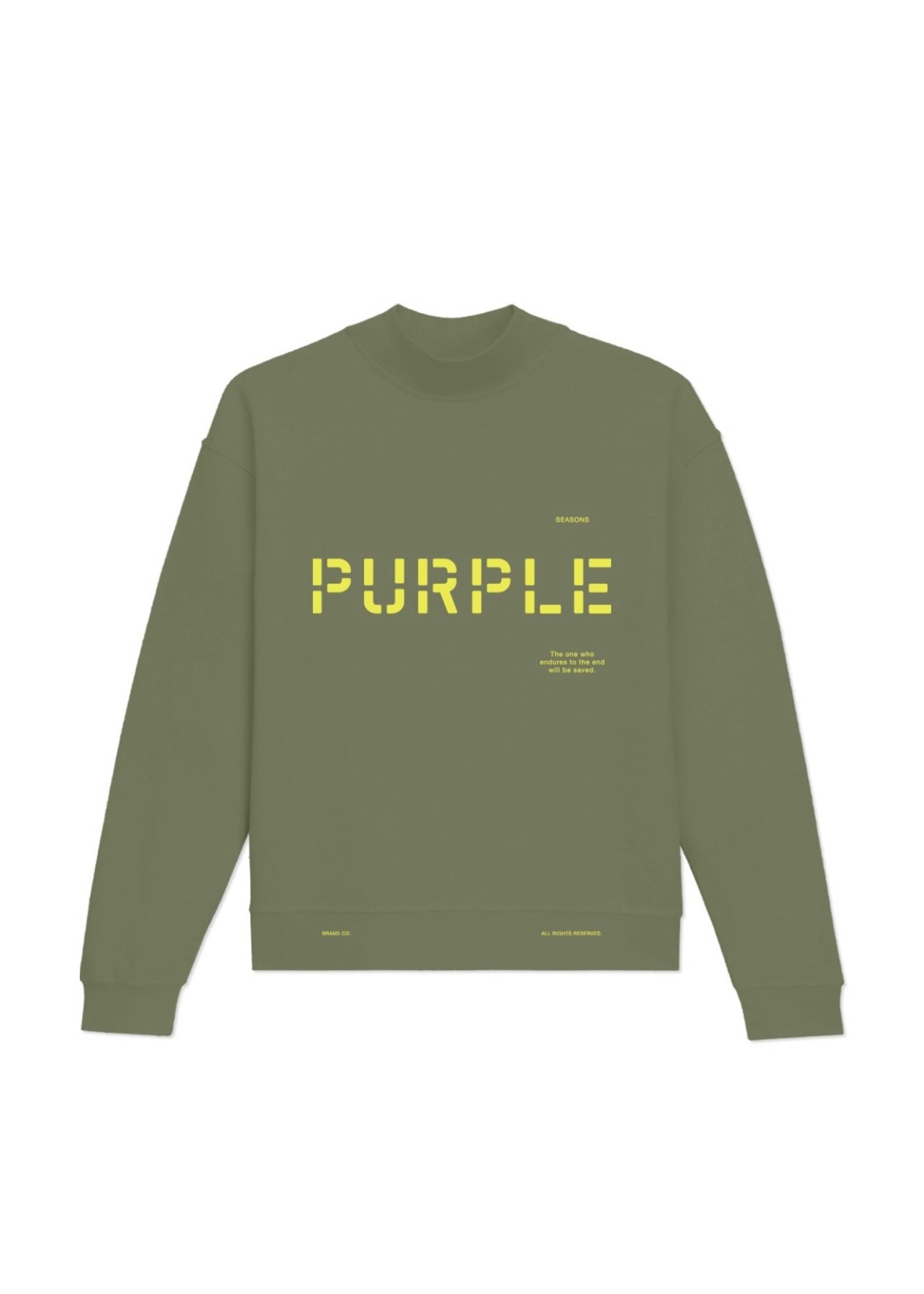 Purple Brand Military Stencil Logo L/S Tee