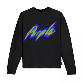 Purple Brand Shadow Black L/S Tee