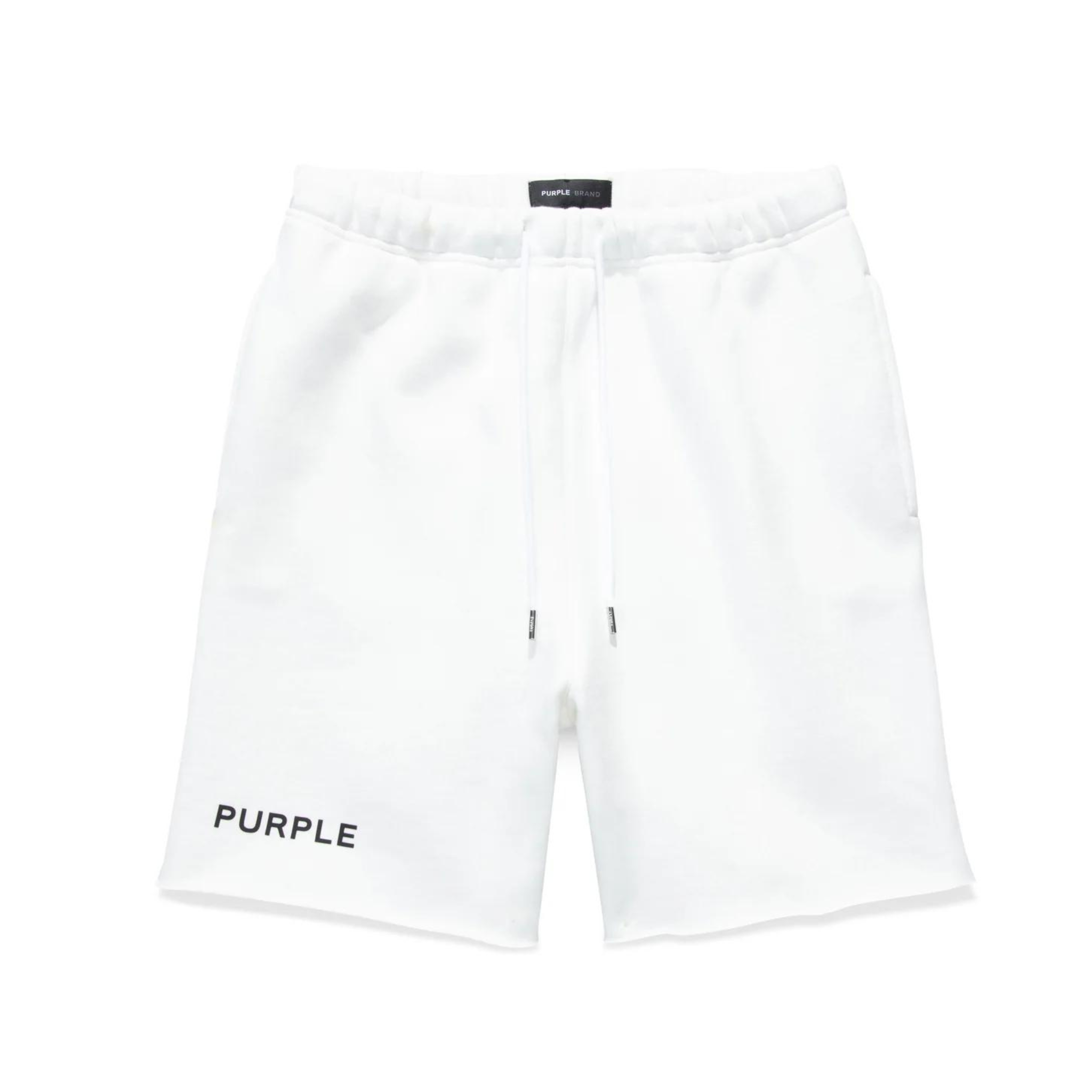 Purple Brand Wordmark Brilliant White Shorts