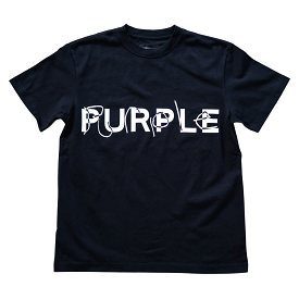 Purple Brand Writing T-shirt (Black)