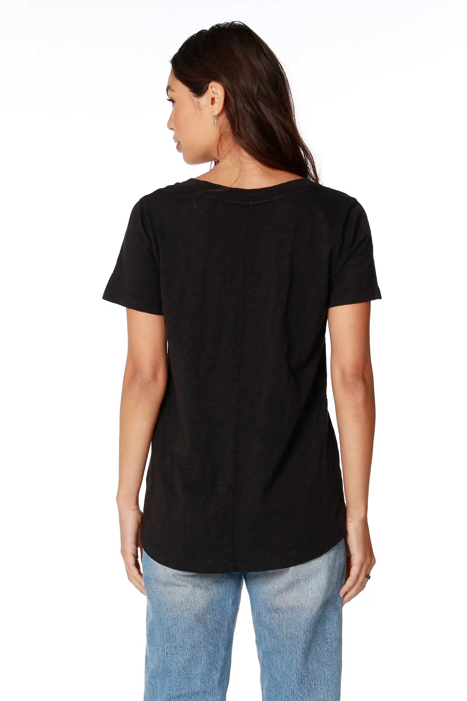 RAW EDGE SHOULDER SEAM TEE