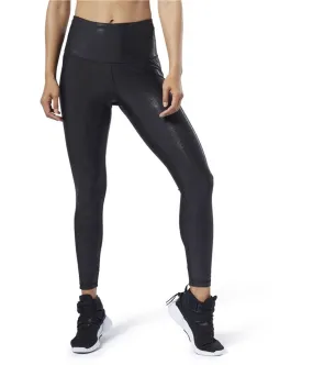 Reebok Womens Lux Metallic 7/8 Yoga Pants